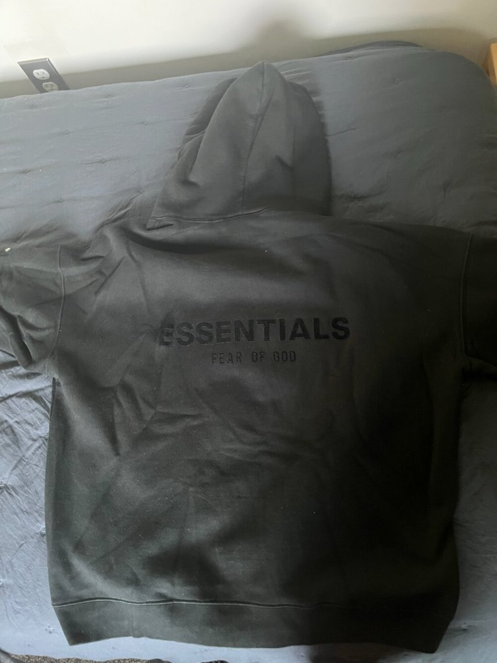 Essentials Black Hoodie – Size XL